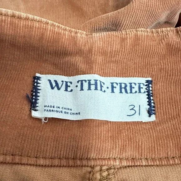 We The Free People Jayde Cord Jeans Women 31 Flare High Rise Corduroy Bellbottom - Picture 8 of 12